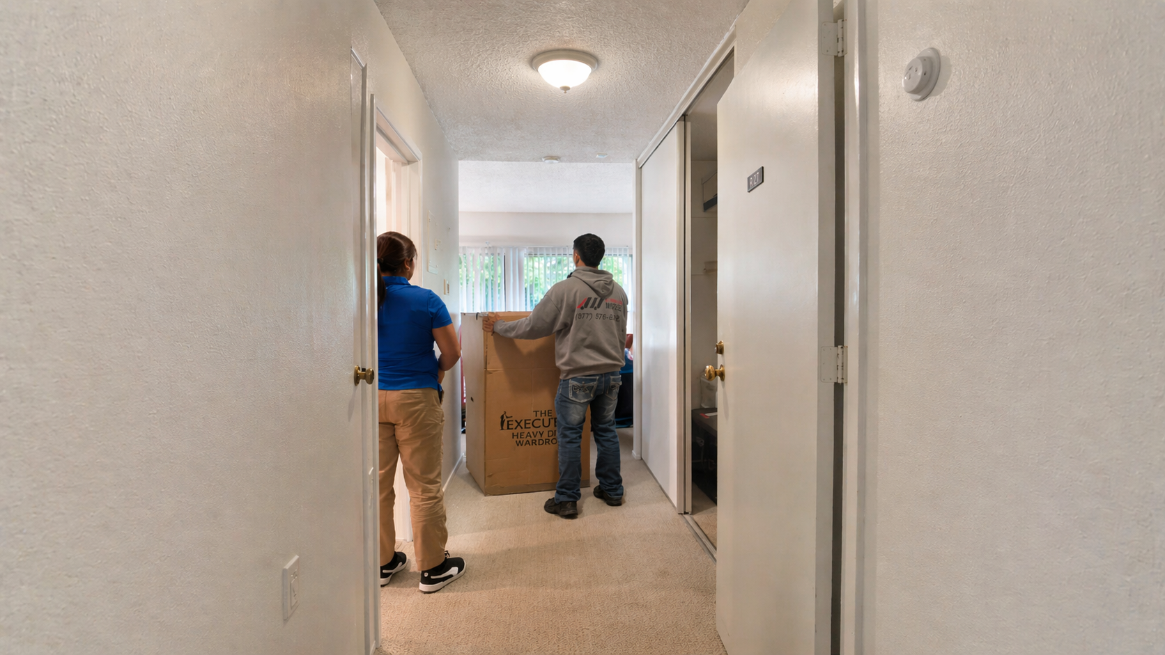 FairPrice Movers worker inside customer home