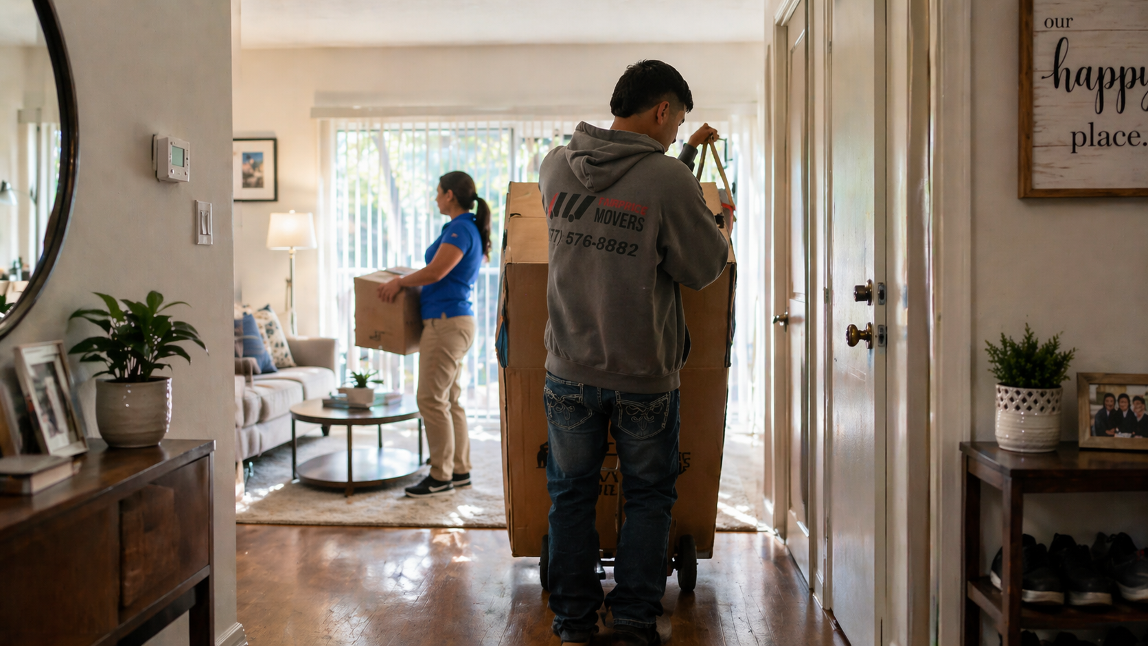 FairPrice Movers crew inside home