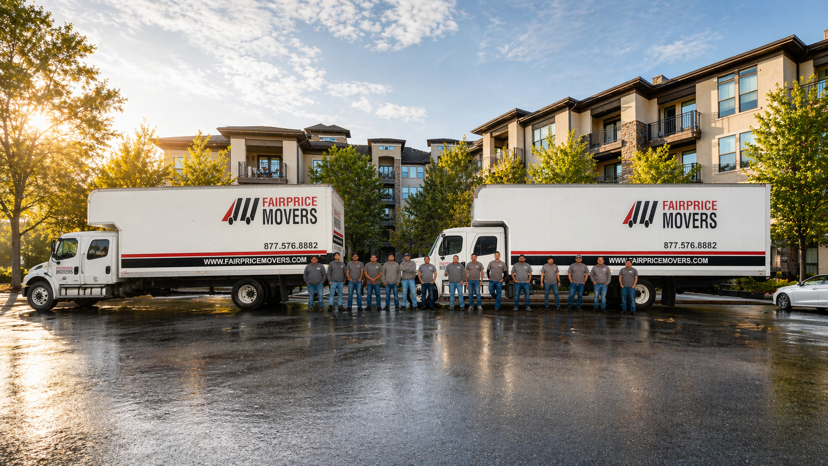 FairPrice Movers trucks and crew